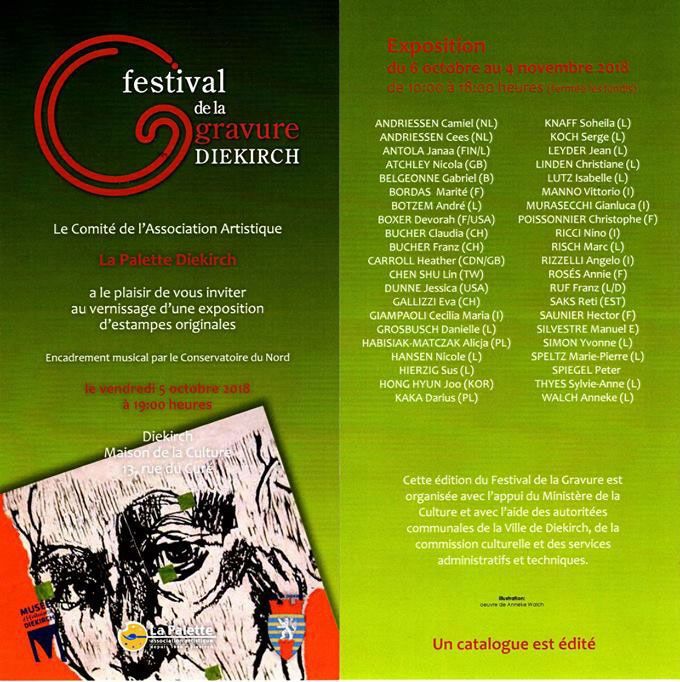 participation au Festival de la Gravure à Diekirch en 2018
